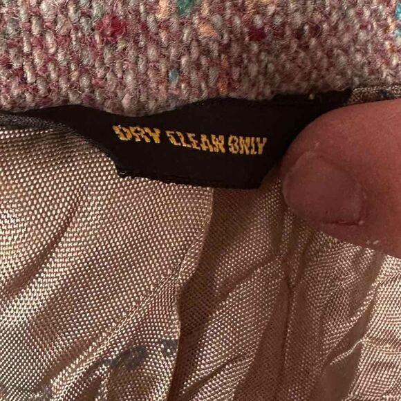 Oscar de la Renta Women's Maroon Knit Tweed Blazer - Picture 7 of 9